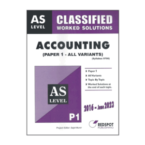 A LEVEL CLASSIFIED ACCOUNTING PAPER 1 (REDSPOT)