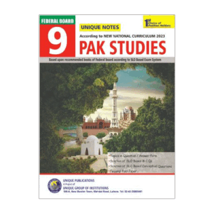 Federal UNIQUE NOTES PAK STUDIES 9TH